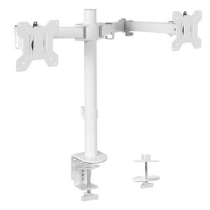 VIVO Dual Monitor Desk Mount White STAND-V002W Full Motion Adjustable